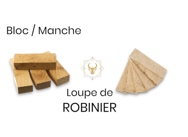Manches et blocs de loupe de Robinier pour Coutellerie – Robustesse et Élégance Naturelle