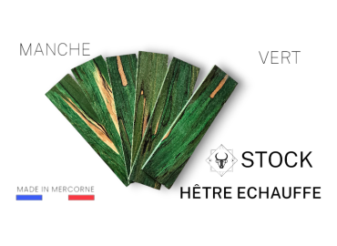 Manche de hêtre échauffé stabilisé - Made in France - multi couleurs 2