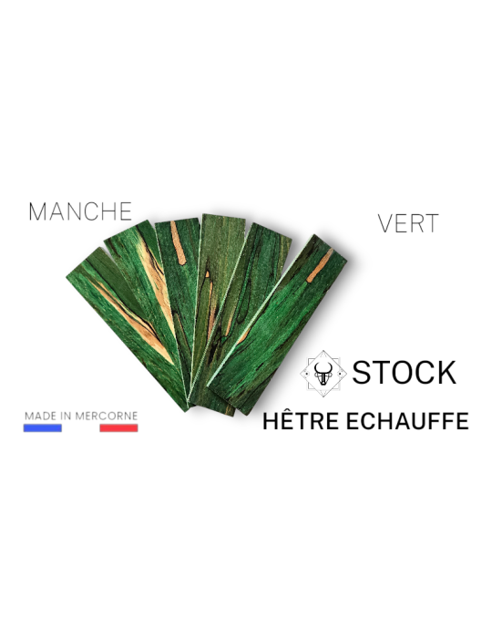Stabilisierter wärmebehandelter Buche-Griff - Hergestellt in Frankreich - mehrfarbig