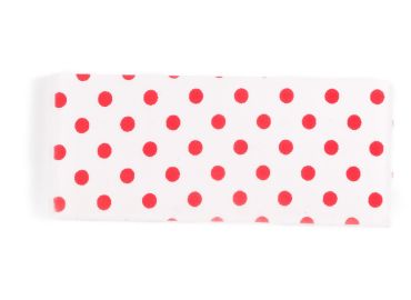 Inclusion Plate Fabrics Geometric Patterns - Red Dots (White background) 140x60x6 mm