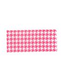 Signo de inclusión Tissus - Pata de gallo roja - Fondo blanco - 140x60x6 mm