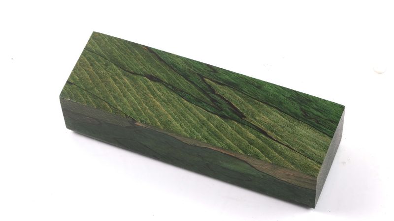 Bloc de hêtre échauffé stabilisé vert