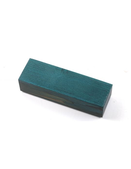 Bloc de hêtre échauffé stabilisé turquoise