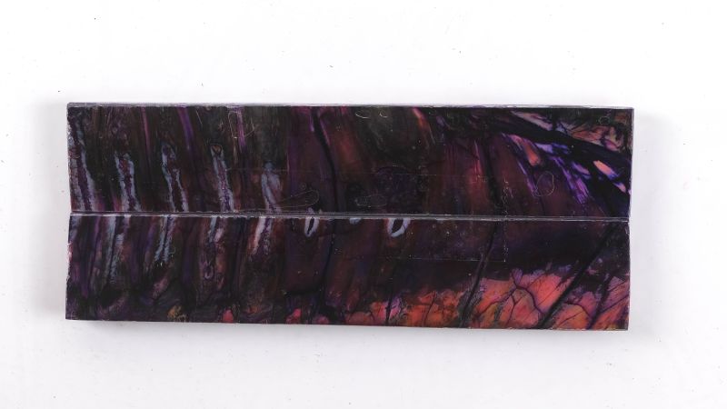manche molaire de mammouth stabilisé violet BY RAFFIR