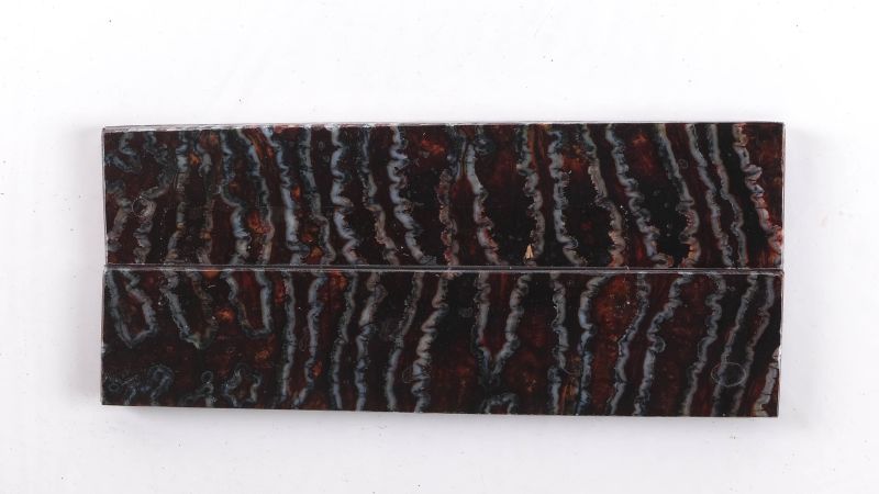 manche molaire de mammouth stabilisé rouge BY RAFFIR