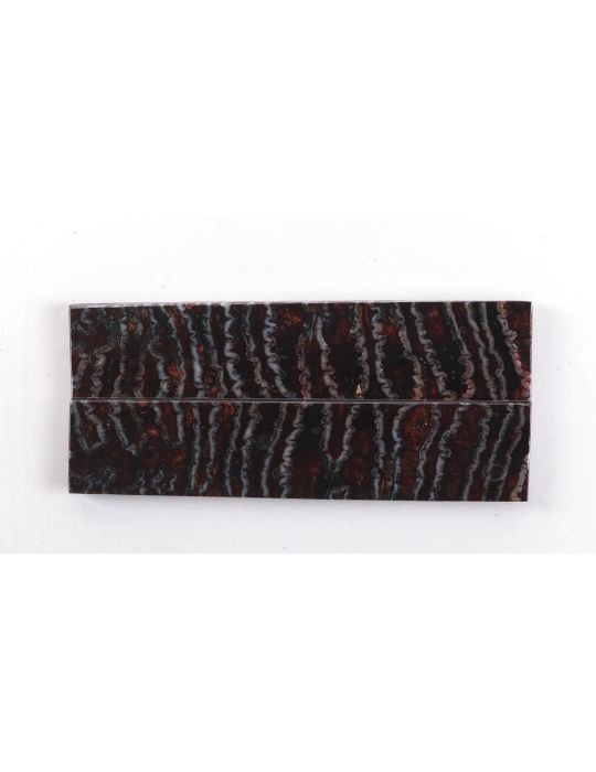 manche molaire de mammouth stabilisé rouge BY RAFFIR