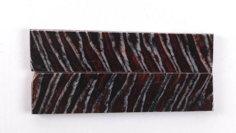 manche molaire de mammouth stabilisé rouge BY RAFFIR