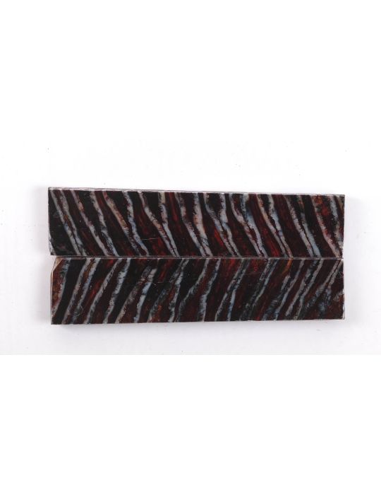 manche molaire de mammouth stabilisé rouge BY RAFFIR
