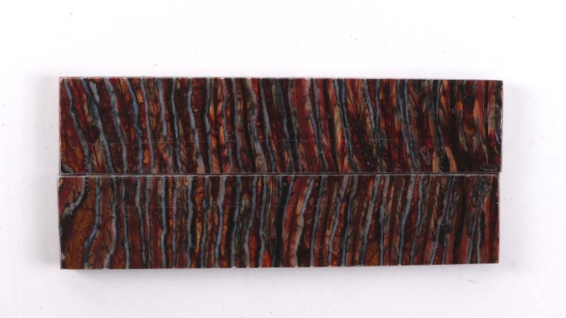 manche molaire de mammouth stabilisé rouge BY RAFFIR