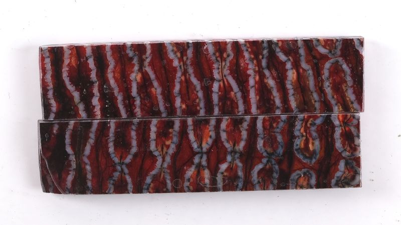 manche molaire de mammouth stabilisé rouge BY RAFFIR