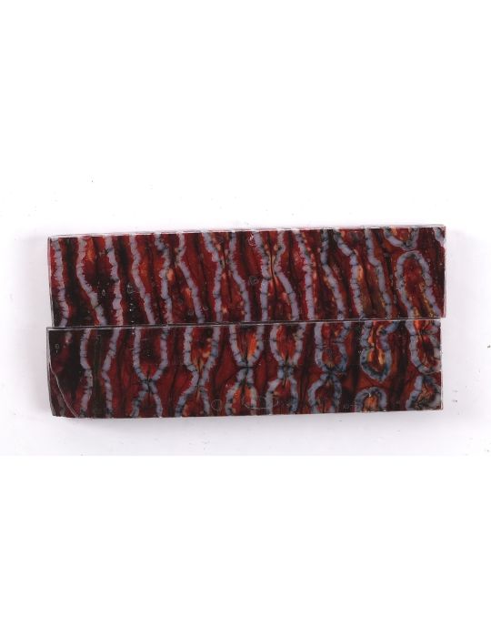 manche molaire de mammouth stabilisé rouge BY RAFFIR