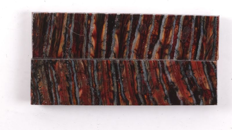 manche molaire de mammouth stabilisé rouge BY RAFFIR