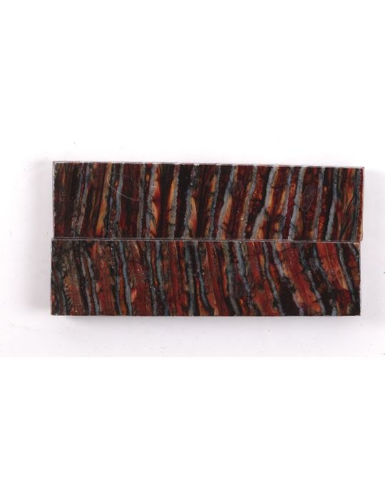 manche molaire de mammouth stabilisé rouge BY RAFFIR