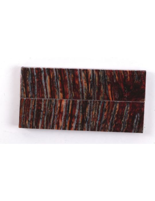 manche molaire de mammouth stabilisé rouge BY RAFFIR