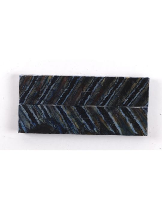 manche molaire de mammouth stabilisé bleu BY RAFFIR