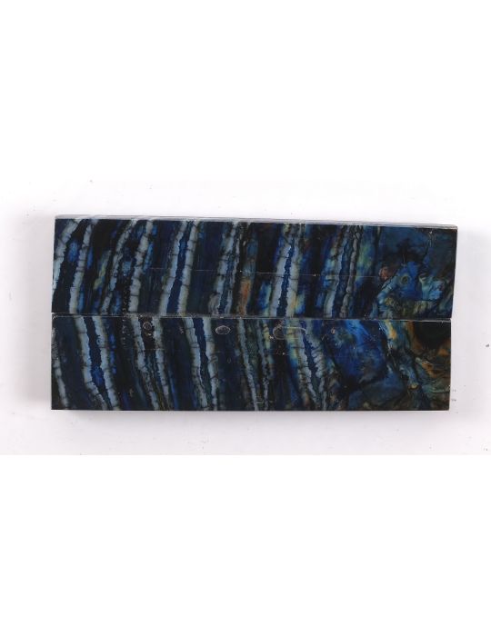 manche molaire de mammouth stabilisé bleu BY RAFFIR