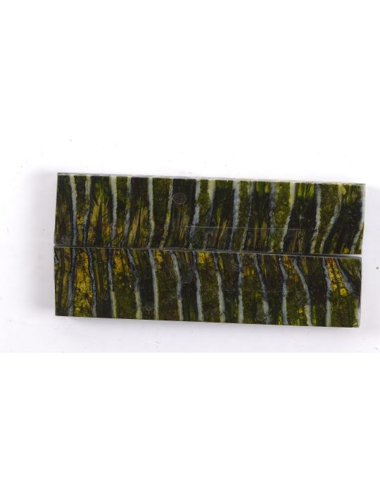manche molaire de mammouth stabilisé vert BY RAFFIR