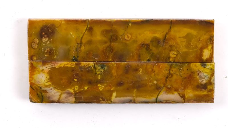 manche molaire de mammouth stabilisé jaune BY RAFFIR