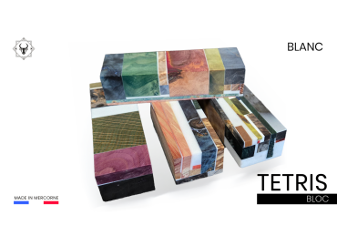 Bloc Tétris pour Couteaux – Puzzle de Bois et Résine pour Artisans 2