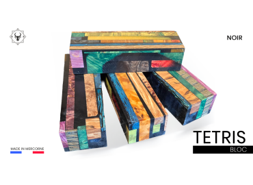 Tetris block for knives - Wood and resin puzzle for artisans 2