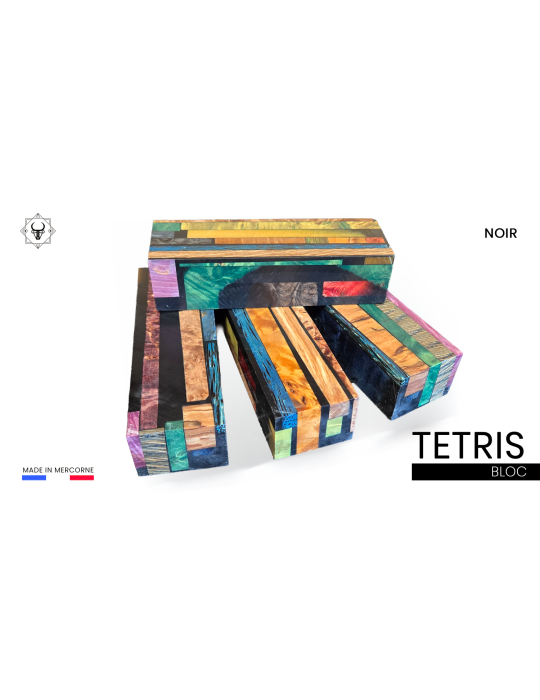 Tetris block for knives - Wood and resin puzzle for artisans