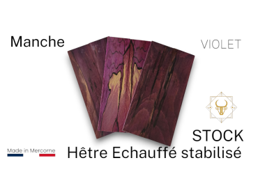 Manche de hêtre échauffé stabilisé - Made in France - multi couleurs 2
