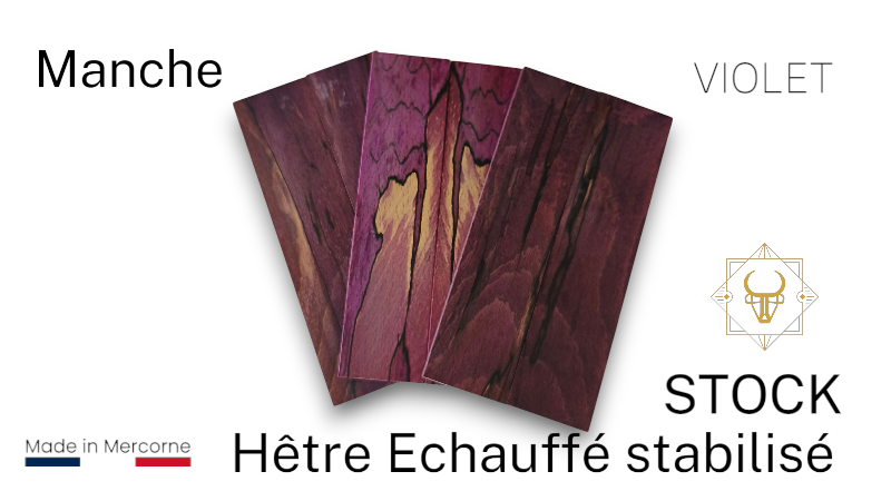 Mango de haya estabilizado - Hecho en Francia - multicolores
