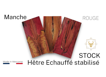 Manche de hêtre échauffé stabilisé - Made in France - multi couleurs 2