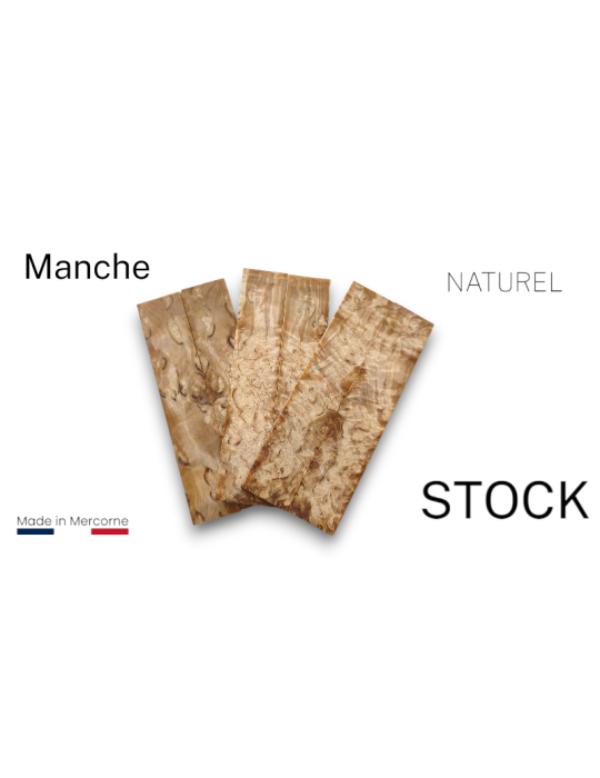 Manche de bouleau stabilisé : fabriqué en France - multi couleurs