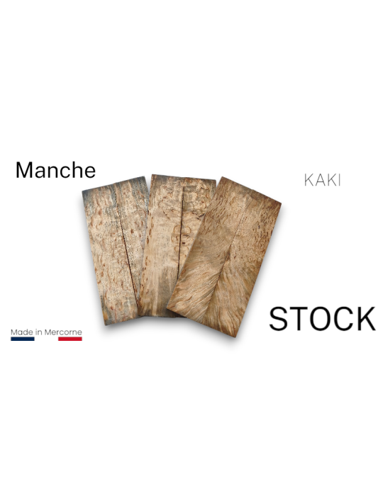 Stabilized birch handle: made in France - multi-color