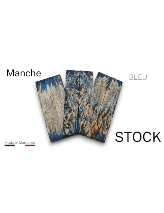 Mango de abedul estabilizado: hecho en Francia - multicolor
