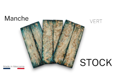 Stabilized birch handle: made in France - multi-color 2