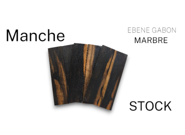 Gabonese ebony handle - "Marbled" grade