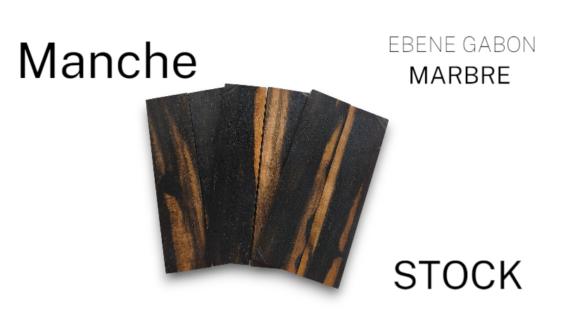Manche ébène du Gabon - qualité "Marbré"