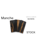 Gabonese ebony handle - "Marbled" grade