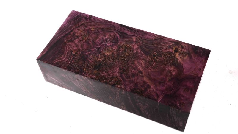 Bloc loupe de peuplier stabilisé violet BY RAFFIR
