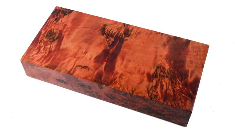 Bloc loupe de peuplier stabilisé rouge BY RAFFIR