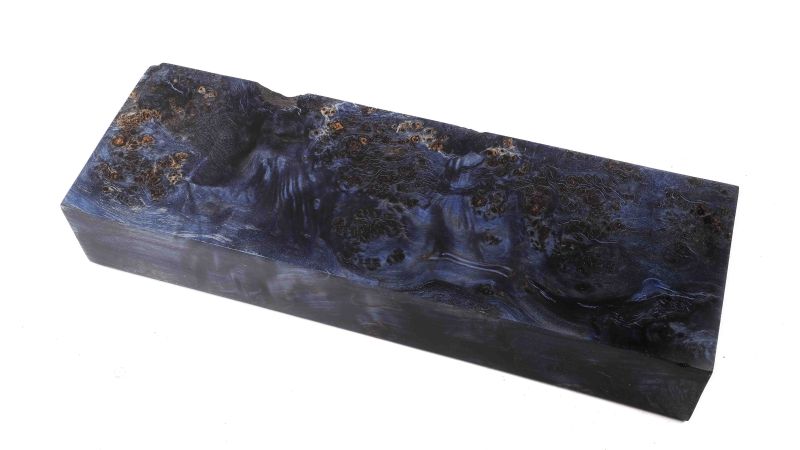 Bloc loupe de peuplier stabilisé bleu BY RAFFIR