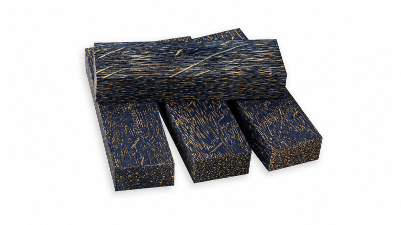 Stabilized palm wood block - Made in France