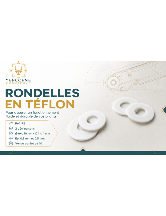 Fogli e rondelle in teflon per coltelli | Mercorne