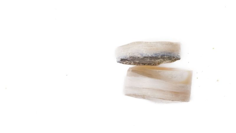 Lot de 2 pions nacre blanche épais