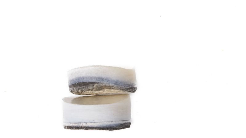Lot de 2 pions nacre blanche épais
