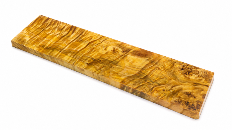Bloc de peuplier flammé stabilisé or  by Raffir