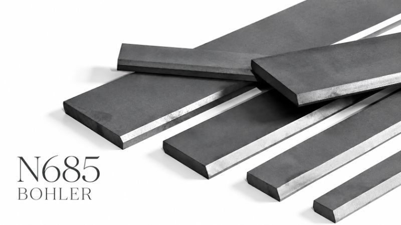 Stahl N685, 615 × 100 × 4,5 mm, für Messer | Mercorne