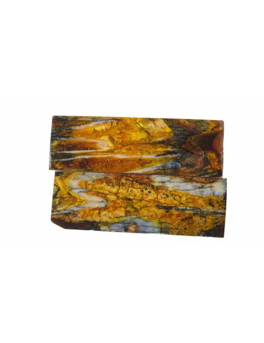 Manche molaire de mammouth stabilisé jaune Raffir