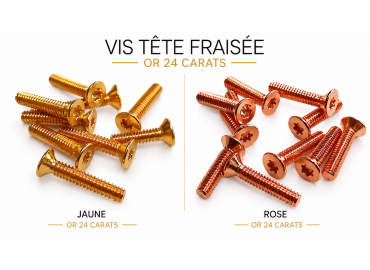 Tornillos dorados, chapados en oro o de 24 quilates (2 colores disponibles),M2, L 8 mm, en bolsas de 10 unidades