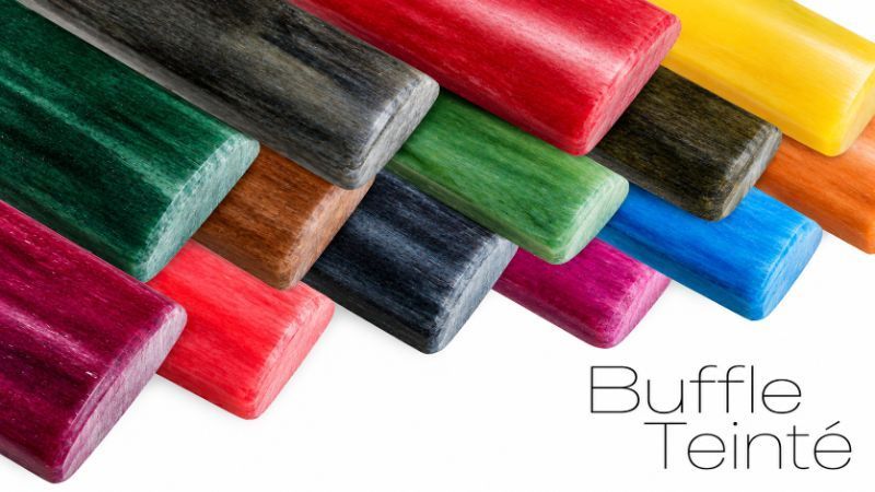 Manche en os de buffle teinté d’Inde pour couteau | Mercorne