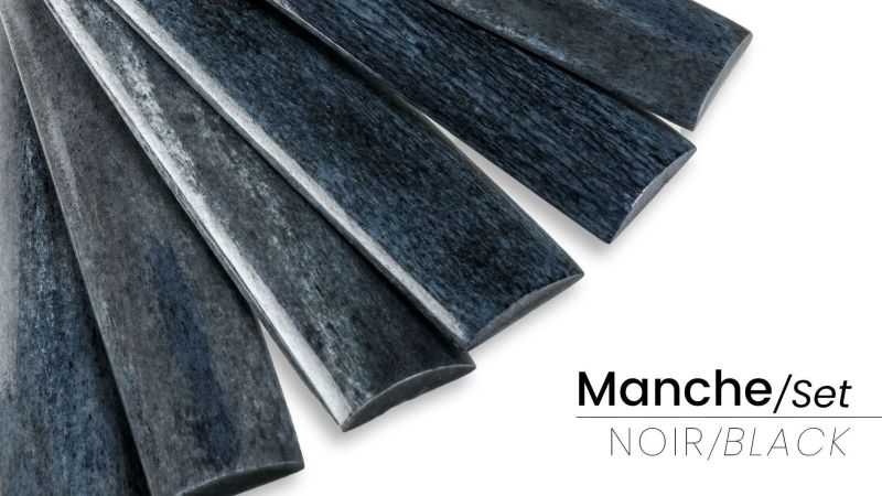 Manche en os de buffle teinté d’Inde pour couteau | Mercorne