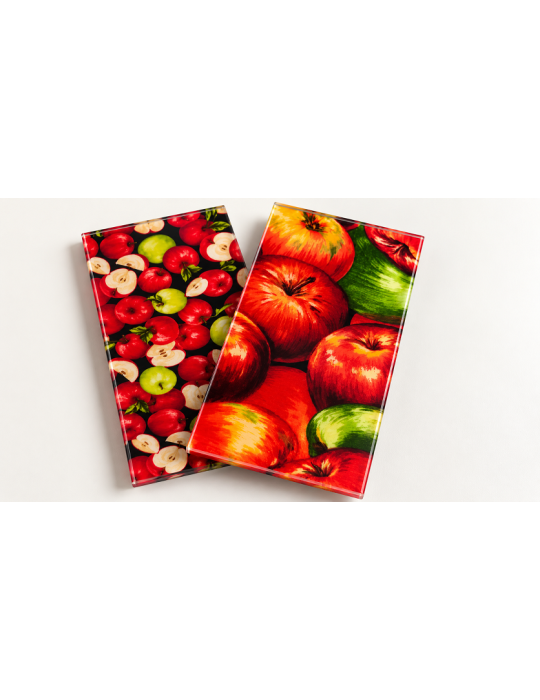Plaque inclusion tissus pomme