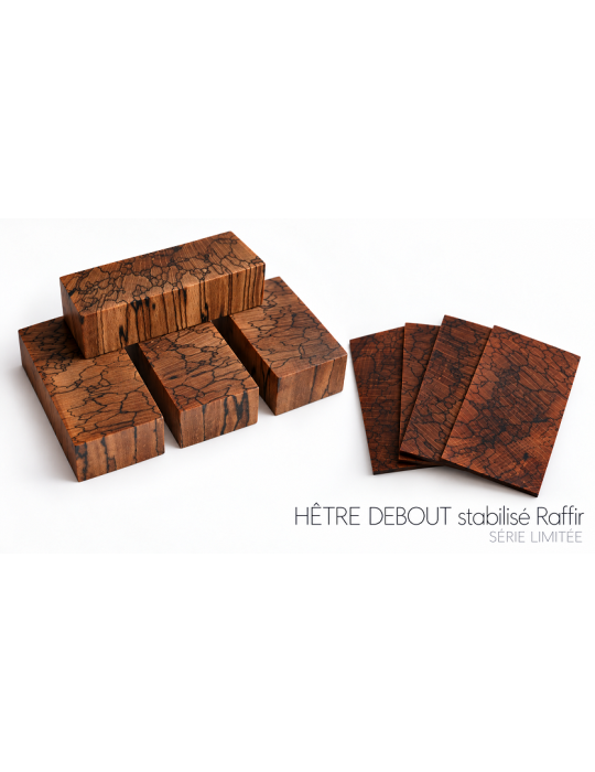 Hêtre échauffé en bois de bout stabilisé Qualité + - série limitée - Raffir